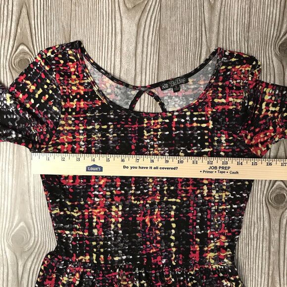BeBop Womens Juniors Elastic Waist Casual Dress Size Small Multicolor IT POPS! - Picture 7 of 8